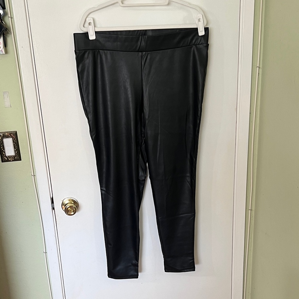 Torrid Black Leather Look Leggings